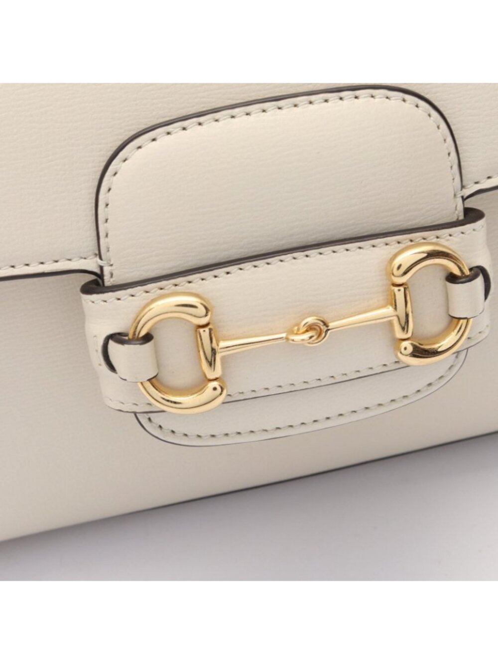 Gucci Handbag Horsebit Ivory Leather 1955 Small Top Handle Bag - Picture 6 of 7